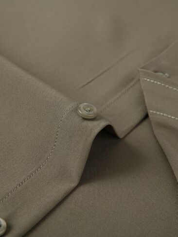 Dress Shirts for Men's Long Sleeve Button Down Shirt Slim Fit Business Formal Stretch Shirt in Saudi Arabia