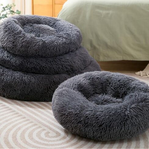 Dog Bed Cat Bed Small Dog Bed Donut Dog Bed Kitten Bed Calming Dog Bed Round Dog Bed Puppy Bed Small Pet Bed Small Cat Bed for 7 Lbs Small Pet in Saudi Arabia