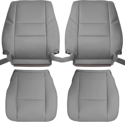 NLQR Front Driver and Passenger Side Bottom & Top Back Replacement Seat Covers Microfiber Leather Tan Compatible with Toyota Sequoia Tundra 2000 2001 2002 2003 2004 2005 2006 in Saudi Arabia