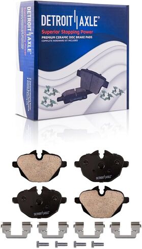 Detroit Axle - 8pc Brake Kit for 2011-2017 BMW X3 2015-2018 X4, 12.91" inch Front and 12.99" inch Rear Disc Brake Rotors Ceramic Brakes Pads with Hardware Replacement in Saudi Arabia
