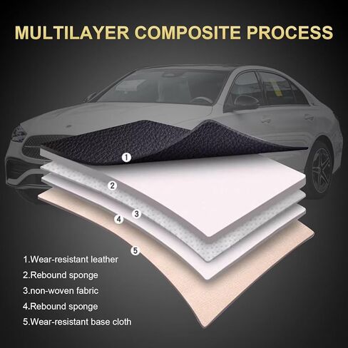 Car Seat Covers 2 Front Seat Fit for Ford Ranger 2019-2024 2025: Auto Interior Accessories, Waterproof Faux Leather Vehical Car Seat Cushion Covers(Black&Redline) in Kuwait