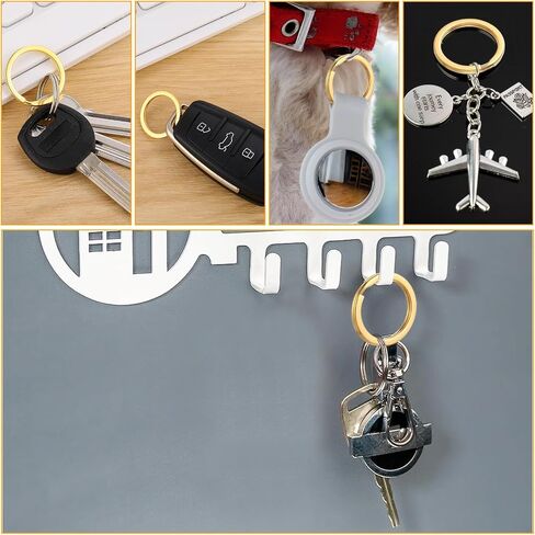 Round Flat Key Chain Ring Metal Split Dog Tag Keychain Ring Stainless Steel for Home Car Keys Attachment, Arts Crafts and Belt Lanyards, 20PCS Gold in Saudi Arabia