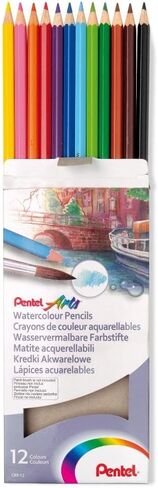 Pentel Arts Watercolour Pencil Set - Assorted, 24 Count (Pack of 1) in Saudi Arabia