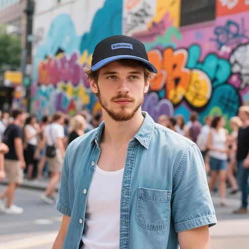Clakllie 5 Panel Hat for Women Men Short Brim Baseball Cap Two-Tone Camping Trucker Hats Urban Street Flat Brim Hat in Saudi Arabia