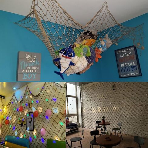 Jute Hemp Rope Nets for Safety & Decorative,Rope Ladder for Kids and Pet,Versatile Rope Net,Tree House Climbing Child Safety Stair Balcony Railing Protect(Size:1mx2m(3.2x6.5ft),Diamond Mesh) in Saudi Arabia