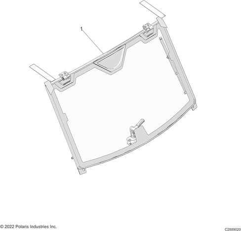 Polaris 2889020 Tip-Out Glass Full Windshield 2018-2025 Ranger 1000 Crew XP Pro XD in Saudi Arabia