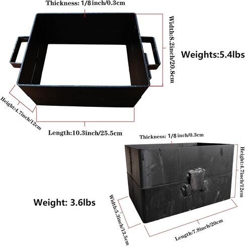 2-Part Sand Casting Flask Mold Frame Set, 10x10x5 Inches Extra Large Sand Casting Flask Mold and 8x5.3x4.7 Inches Jewelry Metal Casting Making Tools for Delft Clay and Petrobond in Saudi Arabia