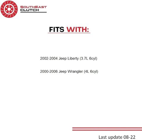 مجموعة القابض المتوافقة مع Wrangler Liberty Rubicon SE Sport Unlimited X 65 Aniversario X 2000-2006 4.0L L6 GAS OHV 3.7L V6 GAS SOHC (مرحلة قرص القابض 1: 01-0388R) in Saudi Arabia