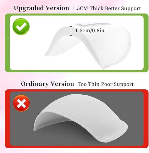 WLLHYF 3 Pairs Set-in Shoulder Pads 1.5cm Thickening Sewing Sponge Shoulder Pad Breathable Foam Shoulder Enhancer for Women Men Clothing Round Sloping High Low Shoulders Blazer Suit T-Shirt in Saudi Arabia