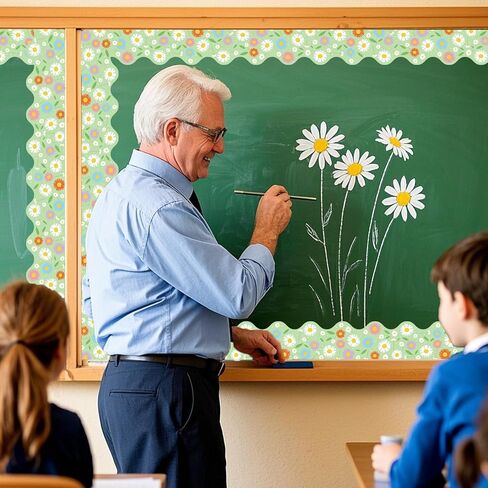 69 Feet St Patricks Day Bulletin Board Decorations Lucky Green Shamrock Clover Bulletin Board Border Trim，for St. Patrick's Irish Party School Office Chalkboard Doors Wall Windows Party Decoration in Kuwait
