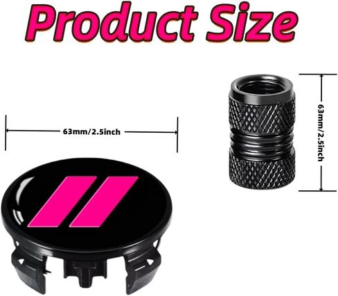 4 مساءً 2.5 بوصة تغطي غطاء مركزي مركبات القطع المائلة 4pcs أغطية جذعية صمام الإطارات تغطي تقليم متوافقة مع RAM 1500 (الوردي) in Kuwait
