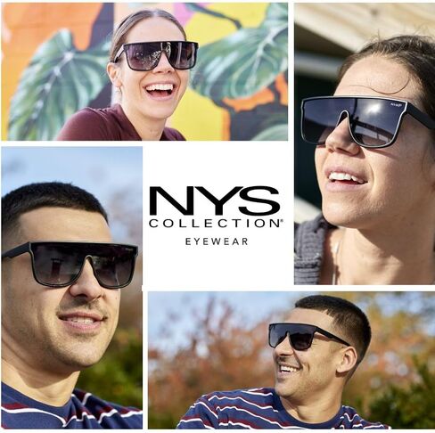 NYS Collection Polarized Sunglasses - Flat-Top Single-Lens, 100% UV Protection, Lightweight for Men & Women in Saudi Arabia