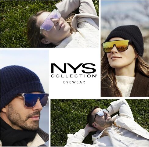 NYS Collection Polarized Sunglasses - Flat-Top Single-Lens, 100% UV Protection, Lightweight for Men & Women in Saudi Arabia