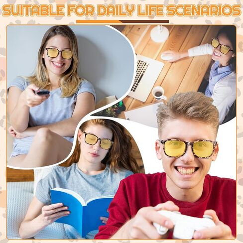 4 Pairs Night Vision Driving Glasses for Men Women, Polarized Anti Glare Yellow Lens Night Vision Glasses for Nighttime Driving Fishing Golf in Saudi Arabia