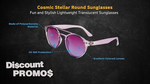 DISCOUNT PROMOS Cosmic Stellar Round Sunglasses in Kuwait
