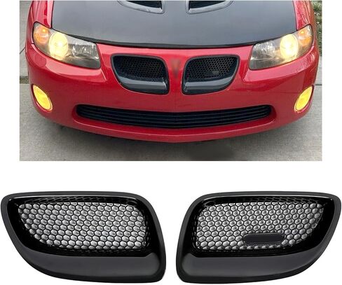 HECASA Grille Set Compatible with 2004-2006 Pontiac GTO Upper Bumper Grill ABS Plastic Black in Saudi Arabia