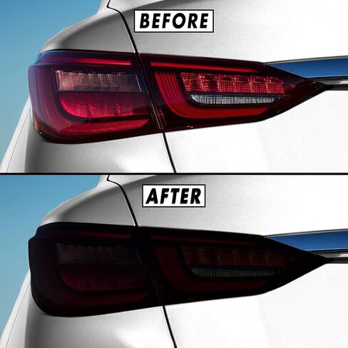 SlickMod PreCut Vinyl Smoke Tint for 2018-2022 Infiniti Q50 Q50S Tail Light (2. Taillight Cutout, 35percent Light Smoke) in Saudi Arabia