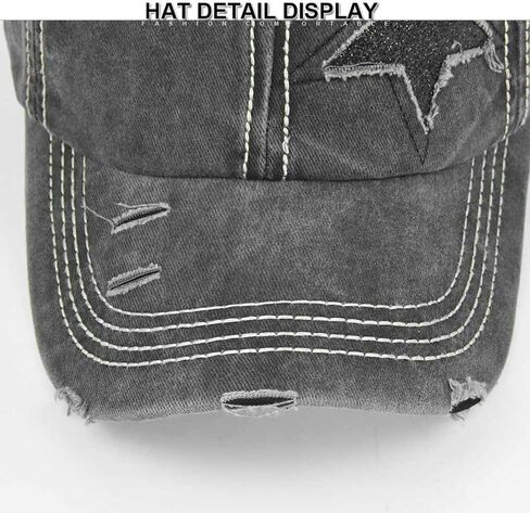 Ponytail Hats Womens Washed Distressed Baseball Cap Sun Hat in Saudi Arabia