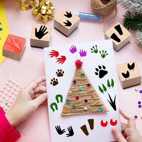 MOTIMIND 18 PCS جميع طوابع الخشب العطلة مجموعة طوابع عطلات مطاطية خشبية لزخارف صنع البطاقات ومستلزمات القصاصات in Saudi Arabia