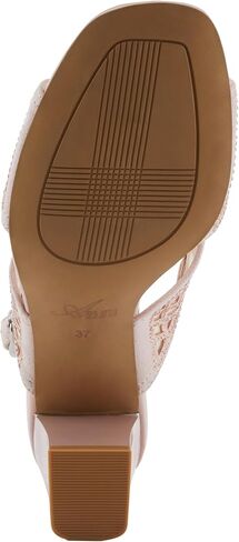 Azura Women's WISP Microsuede Buckle Sandals – 3-Inch Heel, Geometric Cut-Out Design, Leather Insole, Breathable Mesh Underlay in Kuwait