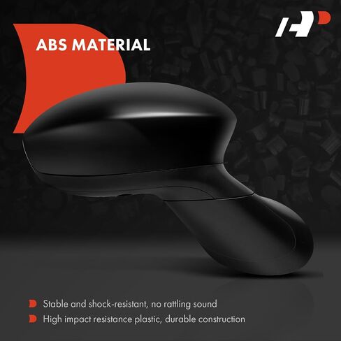 A-Premium Passenger Side Power Door Mirror - Compatible with Fiat 500 2012-2018 - Heated Manual Folding Black w/Temp Sensor Included Outside Rear View Mirror - Replace# 5182468AC-PFM in Saudi Arabia