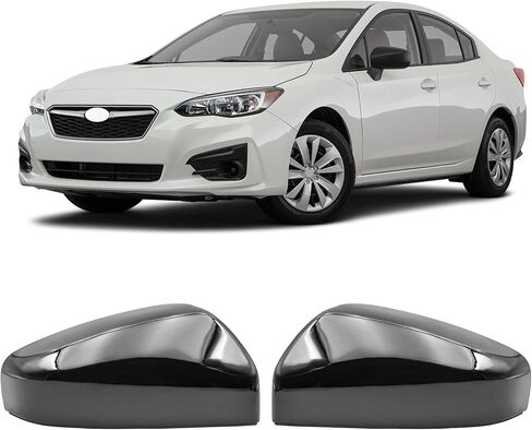 Gloss Black Side Mirror Cover Cap Fits for 2017 2018 2019 2020 2021 2022 2023 Subaru Impreza application 91054fl00a ， 91054fl01a in Saudi Arabia