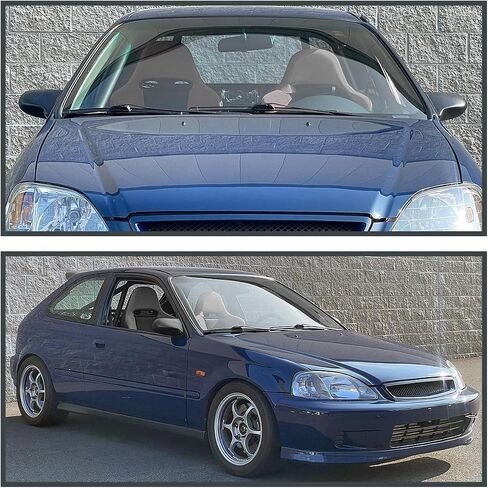 Spec-D Tuning Manual Side Mirrors Black Compatible with 1996-2000 Honda Civic EK 2/3Dr Left+Right Pair in Saudi Arabia