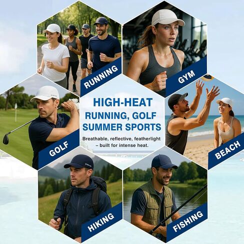 TOP-EX UVCoolix™ Cooling Mens Baseball Cap - Touch-Cool & UV Production Running Cap – Soft Top with Breathable Mesh in Saudi Arabia