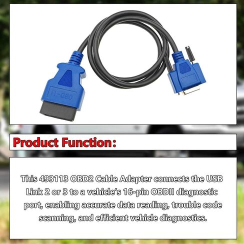 493113 OBD2 Diagnostic Cable Adapter for Nexiq USB Link 2 & 3 for J1962 Vehicles Replacement for Ford for GM for Dodge for Volvo for Mack for Isuzu for Hino,16-Pin in Saudi Arabia