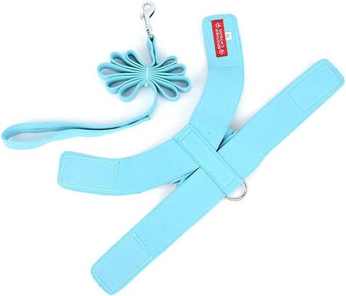 SELMAI Small Pet Dog Cat Bling Rhinestone Harness and Leash Set Bow Girls Soft Ultra Suede Leather, Adjustable/No Pull Lightweight Easy Walk Escape Proof Vest in Saudi Arabia