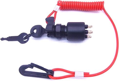 SouthMarine 5005801 175974 05005801 0175974 Ignition Switch & Key Assembly with Lanyard for OMC Johnson Evinrude 40-200HP Outboard Motor in Saudi Arabia
