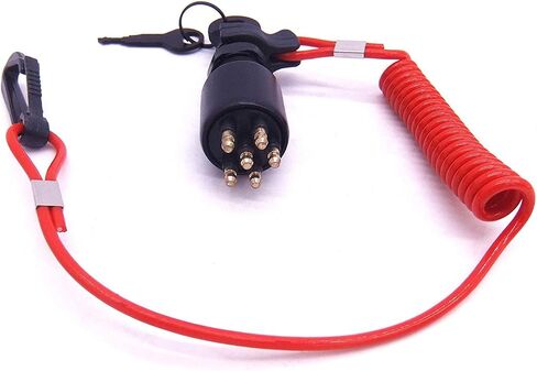 SouthMarine 5005801 175974 05005801 0175974 Ignition Switch & Key Assembly with Lanyard for OMC Johnson Evinrude 40-200HP Outboard Motor in Saudi Arabia