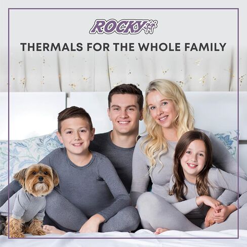 Rocky Thermal Shirts for Men Long Sleeve Thermals Base Layer Top Warm Fleece Lined Long Johns Underwear Cold Weather/Skiing in Saudi Arabia