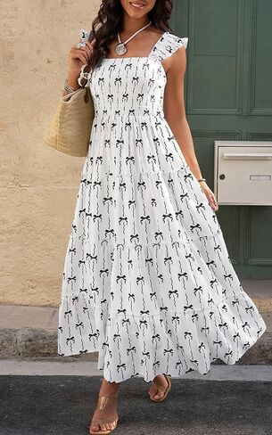Prettygarden للسيدات 2025 الأزهار maxi sundress مزخرفة دبابة الفستان بلا أكيام in Kuwait