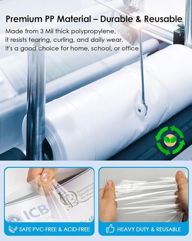 KTRIO 200 Pack Sheet Protectors 8.5 x 11 inch, Clear Page Protector for 3 Ring Binder, Plastic Sleeves for Binders, Top Loading Paper Sheets Document Sleeve Letter Size, Office & Home in Kuwait