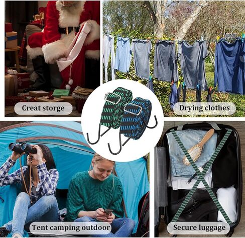 12 pcs 80 بوصة قابلة للتعديل حبال بنجي مسطحة مع خطاف مرونة ثقيلة مرونة طويلة الأشرطة Bungee 1 بوصة عرض الأشرطة اللاتكس مضادة للصدأ حبل مشبك المعادن in Saudi Arabia