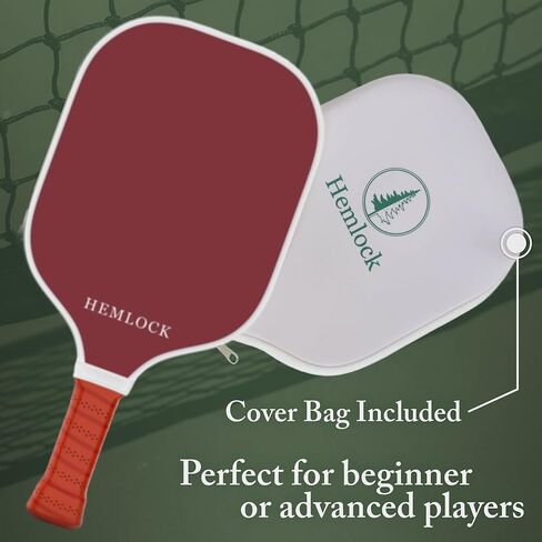 Hemlock Pickball Paddle - USAPA Approved, T700 Carbon Fiber Surface for High Spin and Control, 16mm Polypropylene Honeycomb Core, Advanced and Beginner Starter, Men and Women, Navy Blue in Kuwait