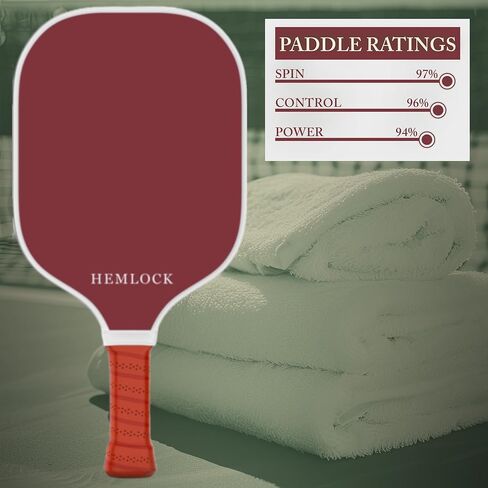 Hemlock Pickball Paddle - USAPA Approved, T700 Carbon Fiber Surface for High Spin and Control, 16mm Polypropylene Honeycomb Core, Advanced and Beginner Starter, Men and Women, Navy Blue in Kuwait