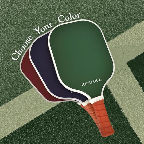 Hemlock Pickball Paddle - USAPA Approved, T700 Carbon Fiber Surface for High Spin and Control, 16mm Polypropylene Honeycomb Core, Advanced and Beginner Starter, Men and Women, Navy Blue in Kuwait