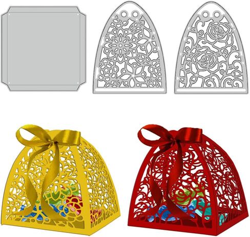 GLOBLELAND 3D Apron Snack Bag Cutting Dies Cooker Die Cuts Love Heart Template Stencil for Card Making Decoration DIY Scrapbooking Album Craft Decor in Saudi Arabia