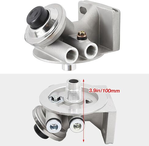 3/8 "NPT 1-14" M16x1.5mm ديزل مياه فلتر تصفية قاعدة تصاعد قاعدة التثبيت على مضخة التغذية اليدوية 4 المنافذ تدور على جبل تحضير أبيض مع مداخل 2 مداخل و 2 منافذ ملولبة in Saudi Arabia
