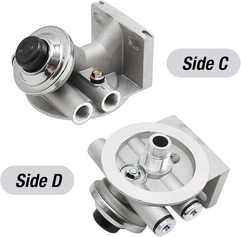 3/8 "NPT 1-14" M16x1.5mm ديزل مياه فلتر تصفية قاعدة تصاعد قاعدة التثبيت على مضخة التغذية اليدوية 4 المنافذ تدور على جبل تحضير أبيض مع مداخل 2 مداخل و 2 منافذ ملولبة in Saudi Arabia