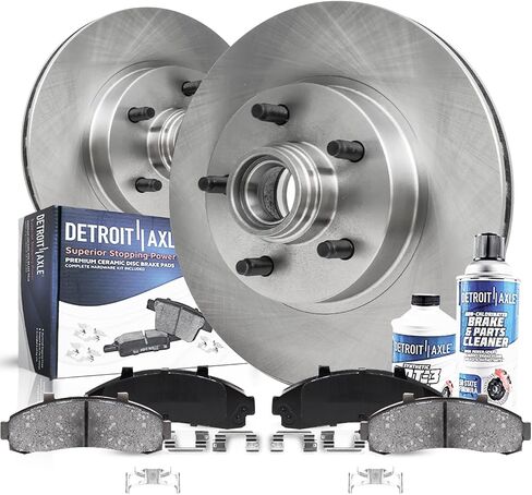 Detroit Axle - Front Brake Kit for 2WD 1995-2001 Ford Explorer, 98-02 Range, 97-01 Mountaineer Replacement Brakes Rotors and Ceramic Brake Pads: 11.30" inch Rotors - [w/Torsion Bar Suspension] in Saudi Arabia