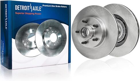 Detroit Axle - Front Brake Kit for 2WD 1995-2001 Ford Explorer, 98-02 Range, 97-01 Mountaineer Replacement Brakes Rotors and Ceramic Brake Pads: 11.30" inch Rotors - [w/Torsion Bar Suspension] in Saudi Arabia
