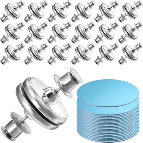 80Pcs Curtain Magnets Closure, Double Sided Magnetic Suction Curtains, Keep Curtain Liner Closed to The Wall, Windproof Stop Protect Splash Clips Home Bedroom Bathroom Office Draperies in Saudi Arabia