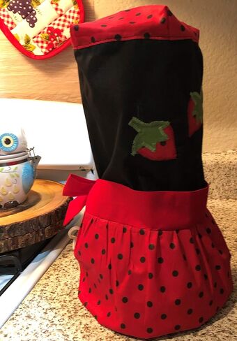 Dust Cover for OSTER. -Design: Strawberry/Red-Black Dots. - Blender dust cover- Ribbon to tie a bow. in Saudi Arabia