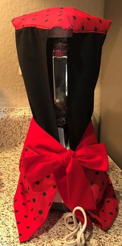 Dust Cover for OSTER. -Design: Strawberry/Red-Black Dots. - Blender dust cover- Ribbon to tie a bow. in Saudi Arabia