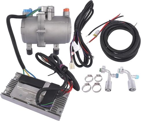 12V DC Universal Electric Air Conditioning Compressor Kit with External Control Panel Core and Long Power Cord Replacement for RVs, Campers, Trucks & Buses AKWH in Saudi Arabia