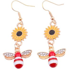 Cute Acrylic Bee Dangle Drop Earring Sparkly Lightweight Resin Bee Animal Statement Earrings for Women Fashion Party Hypoallergenic Jewelry in Kuwait