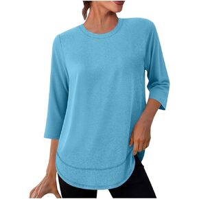 Womens Workout Tops Longline Short Sleeve Shirts Wicking Moisture Workout Running Shirts Trendy Spring Summer Outfits in Saudi Arabia